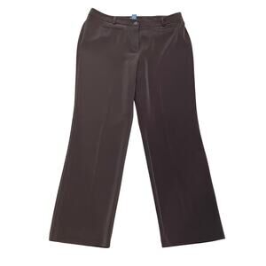 Additions by Chico's Women's 2.5 Size 14 Brown Straight‎ Leg Lightweight Trouser